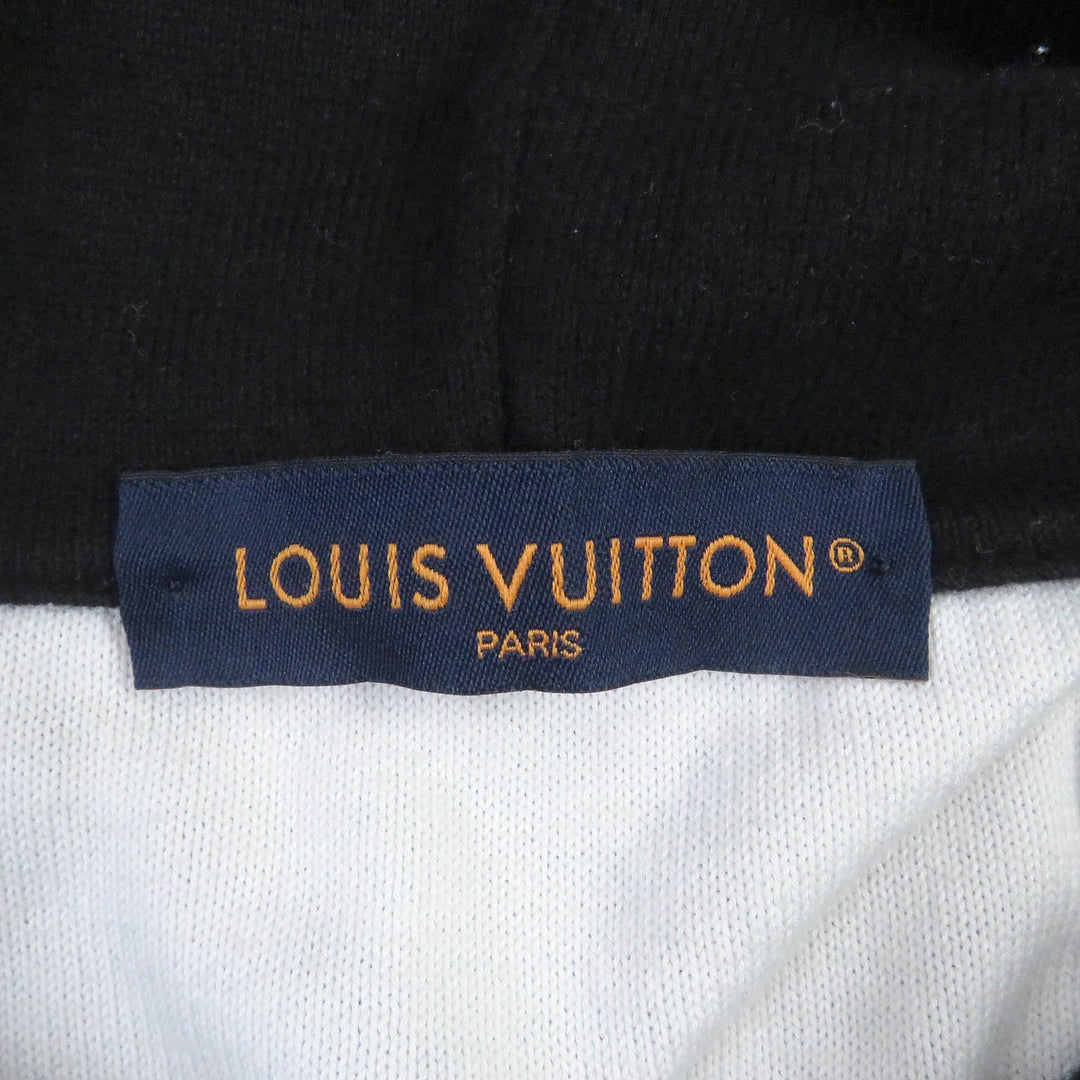 LOUIS VUITTON Hoodie Main: 100% cotton black mens 4L Used Authentic
