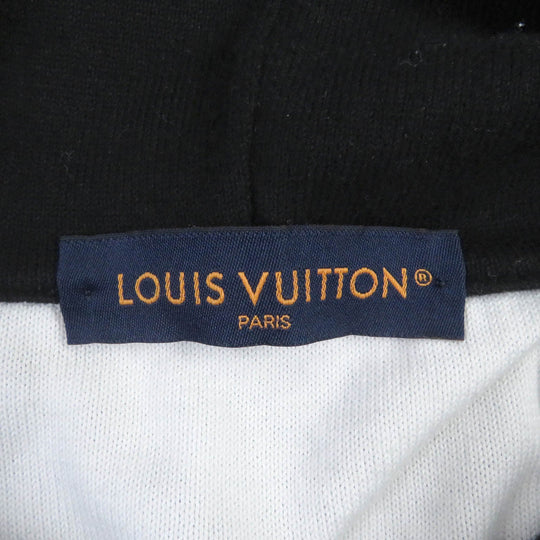 LOUIS VUITTON Hoodie Main: 100% cotton black mens 4L Used Authentic