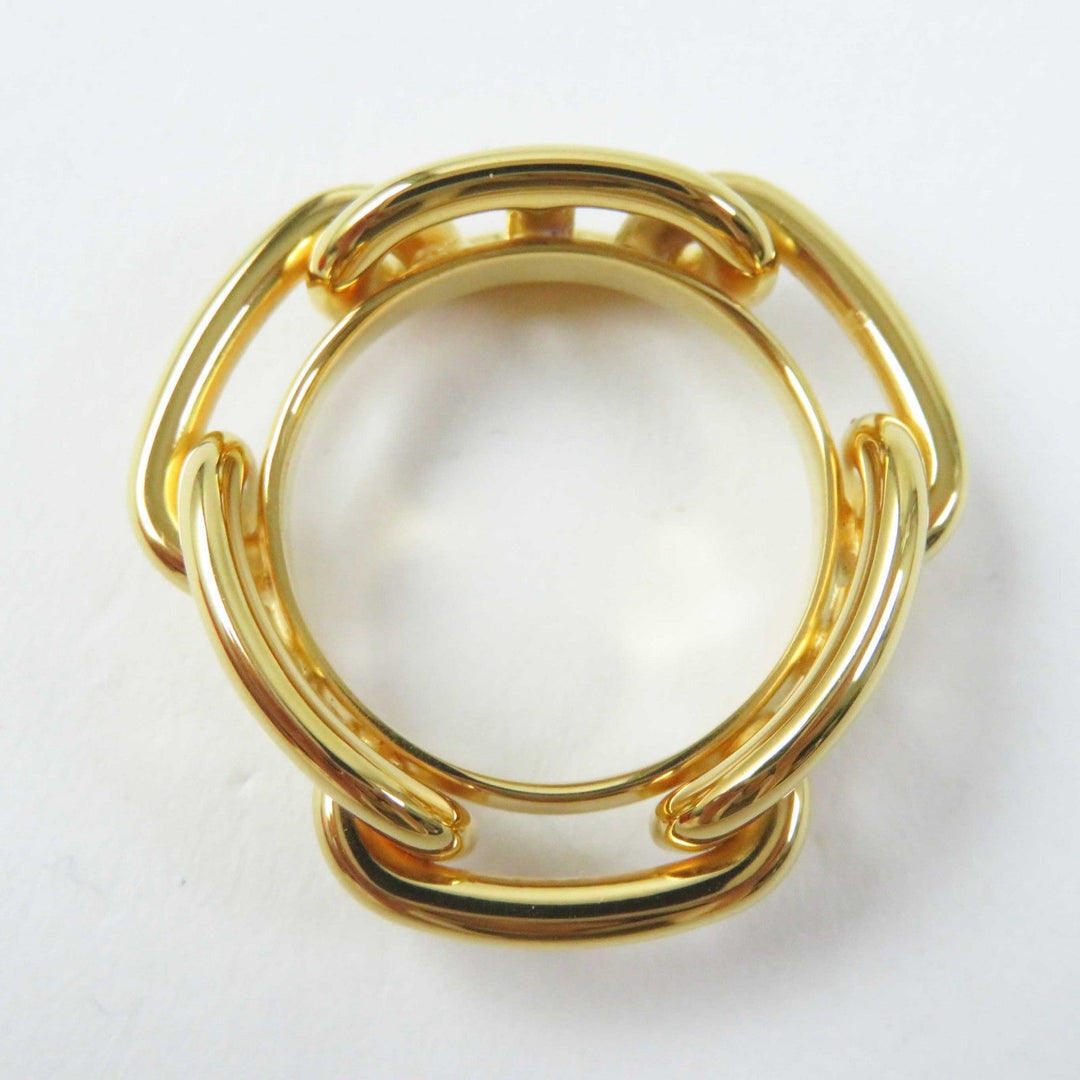 HERMES Scarf ring metal gold Legato Rugate 90 Women Used Authentic