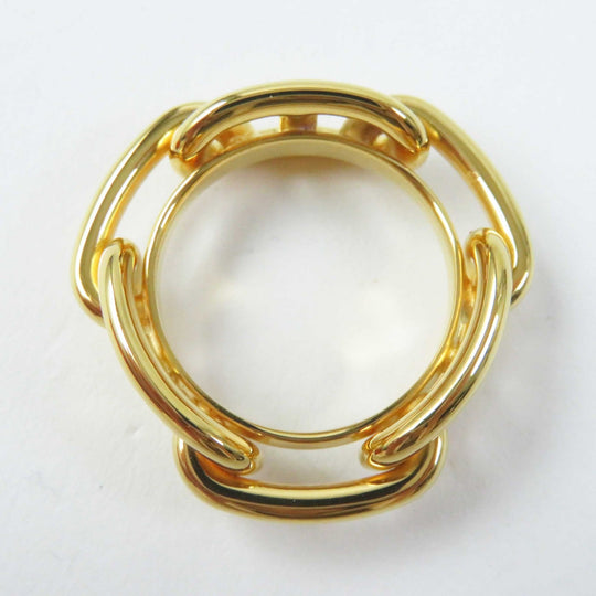 HERMES Scarf ring metal gold Legato Rugate 90 Women Used Authentic