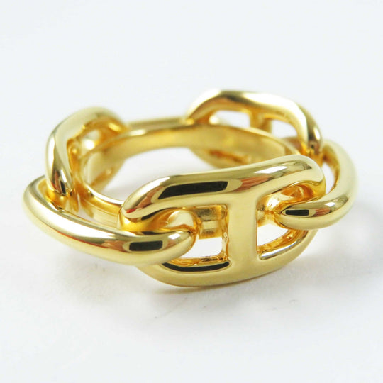 HERMES Scarf ring metal gold Legato Rugate 90 Women Used Authentic