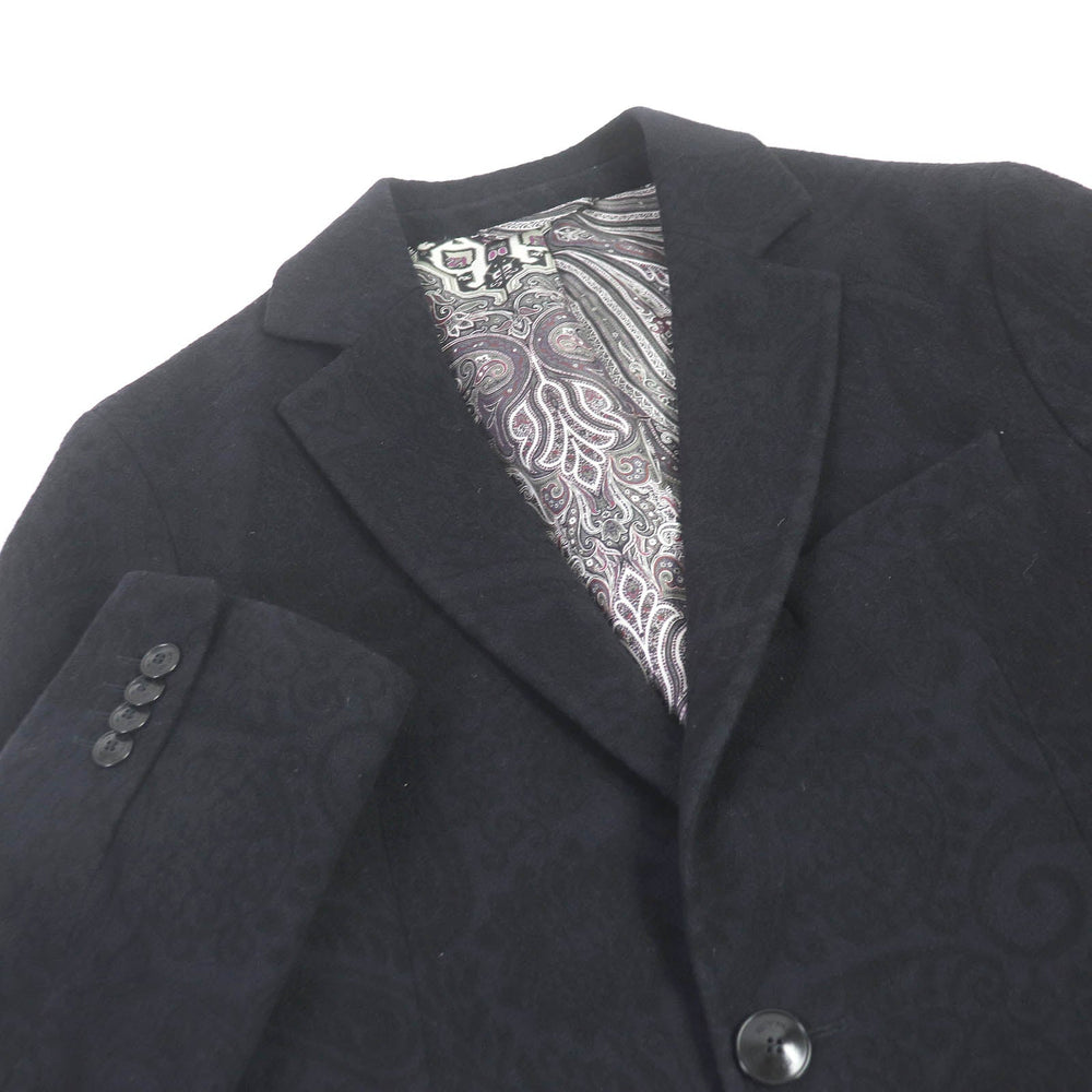 ETRO Chester coat Outer: 100% cashmere, Lining: 100% silk, Sleeve lining: 60% acetate, 40% rayon Dark Navy type mens 44 Used Authentic