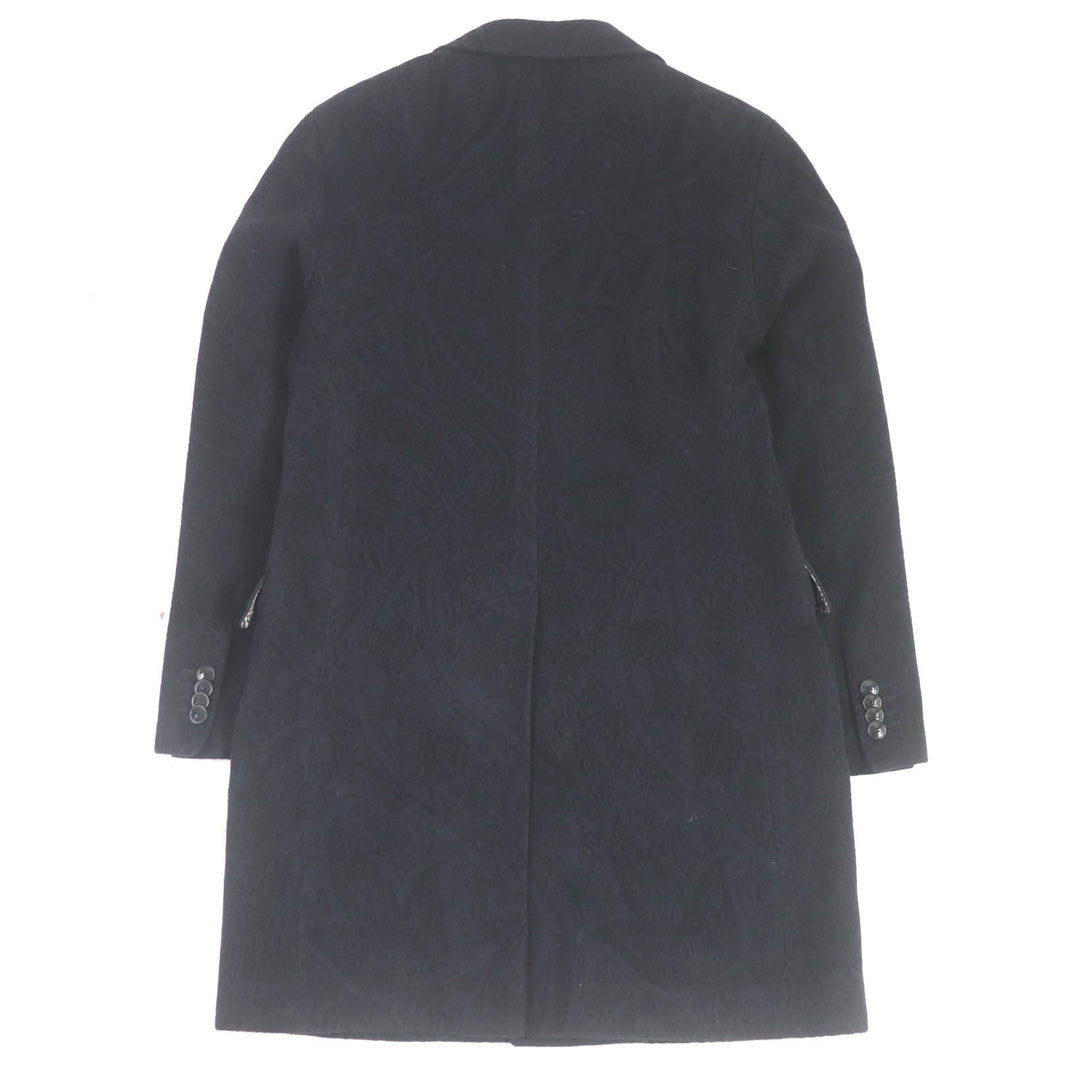 ETRO Chester coat Outer: 100% cashmere, Lining: 100% silk, Sleeve lining: 60% acetate, 40% rayon Dark Navy type mens 44 Used Authentic