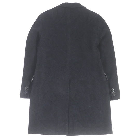 ETRO Chester coat Outer: 100% cashmere, Lining: 100% silk, Sleeve lining: 60% acetate, 40% rayon Dark Navy type mens 44 Used Authentic