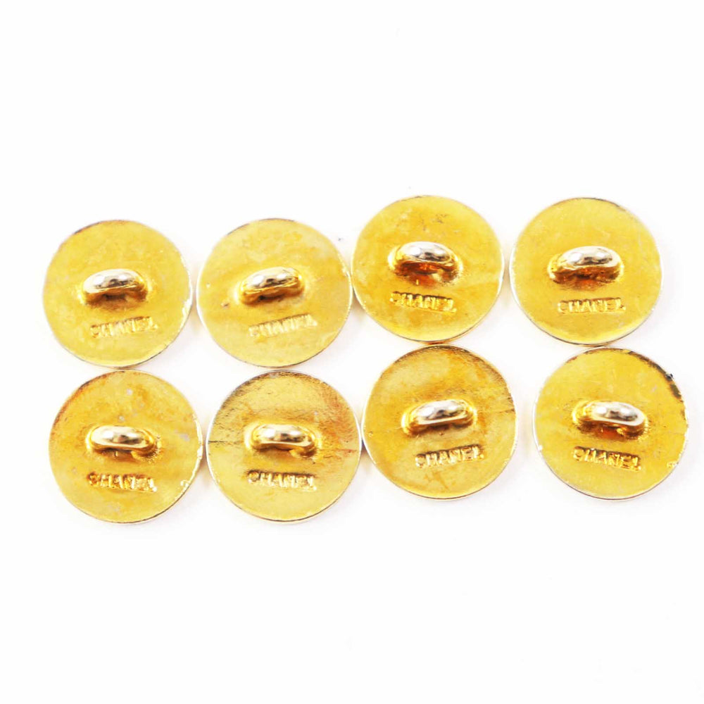 CHANEL Other accessories metal gold Buttons, set of 8 COCO Mark Matrasse vintage Women Used Authentic