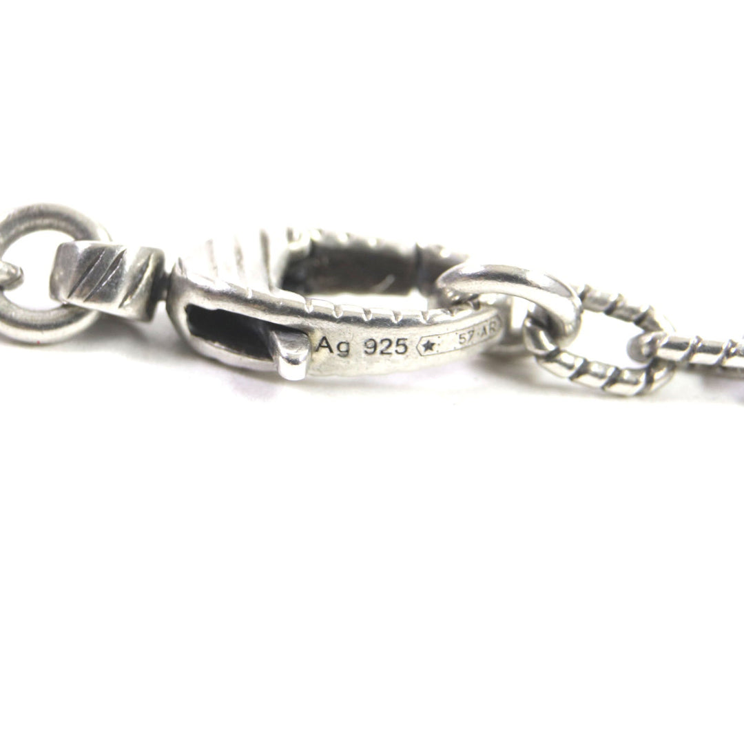 GUCCI Necklace Main�FAG925 Silver Interlocking G Arabesque mens Used Authentic