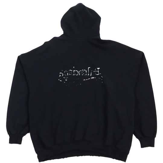 BALENCIAGA Hoodie 739024 Main: 100% cotton black mens 2 Used Authentic