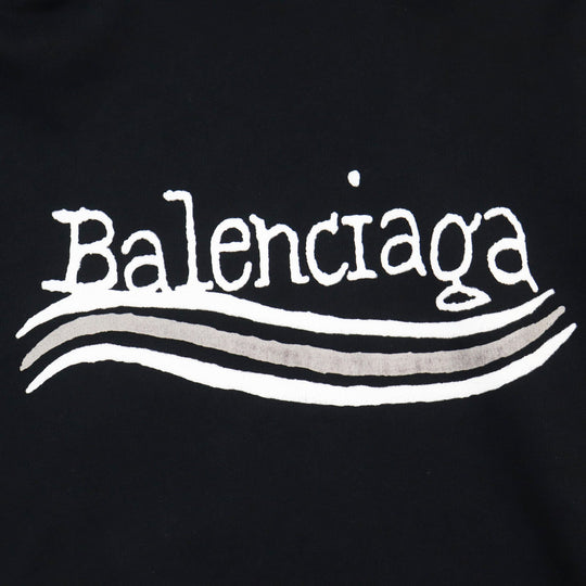BALENCIAGA Hoodie 739024 Main: 100% cotton black mens 2 Used Authentic