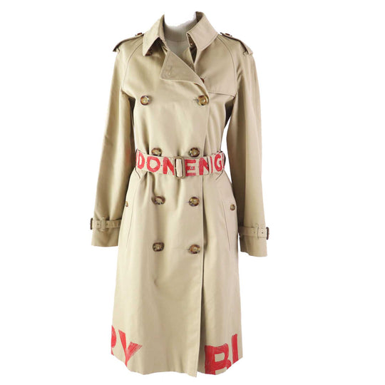 BURBERRY trench coat 8037621 Outer: 100% cotton, Lining: 100% cotton, Sleeve lining: 100% cupra, Pocket lining: 65% polyester, 35% cotton beige Graffiti Women 36 Used Authentic