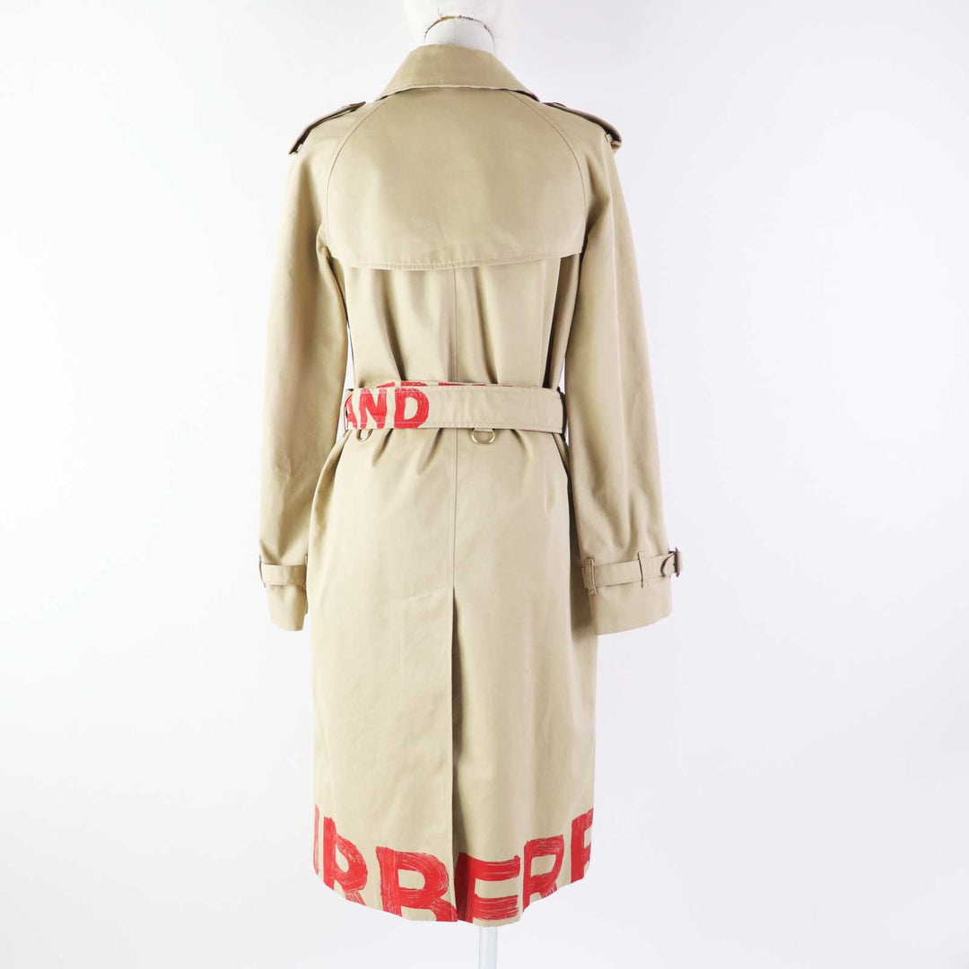 BURBERRY trench coat 8037621 Outer: 100% cotton, Lining: 100% cotton, Sleeve lining: 100% cupra, Pocket lining: 65% polyester, 35% cotton beige Graffiti Women 36 Used Authentic