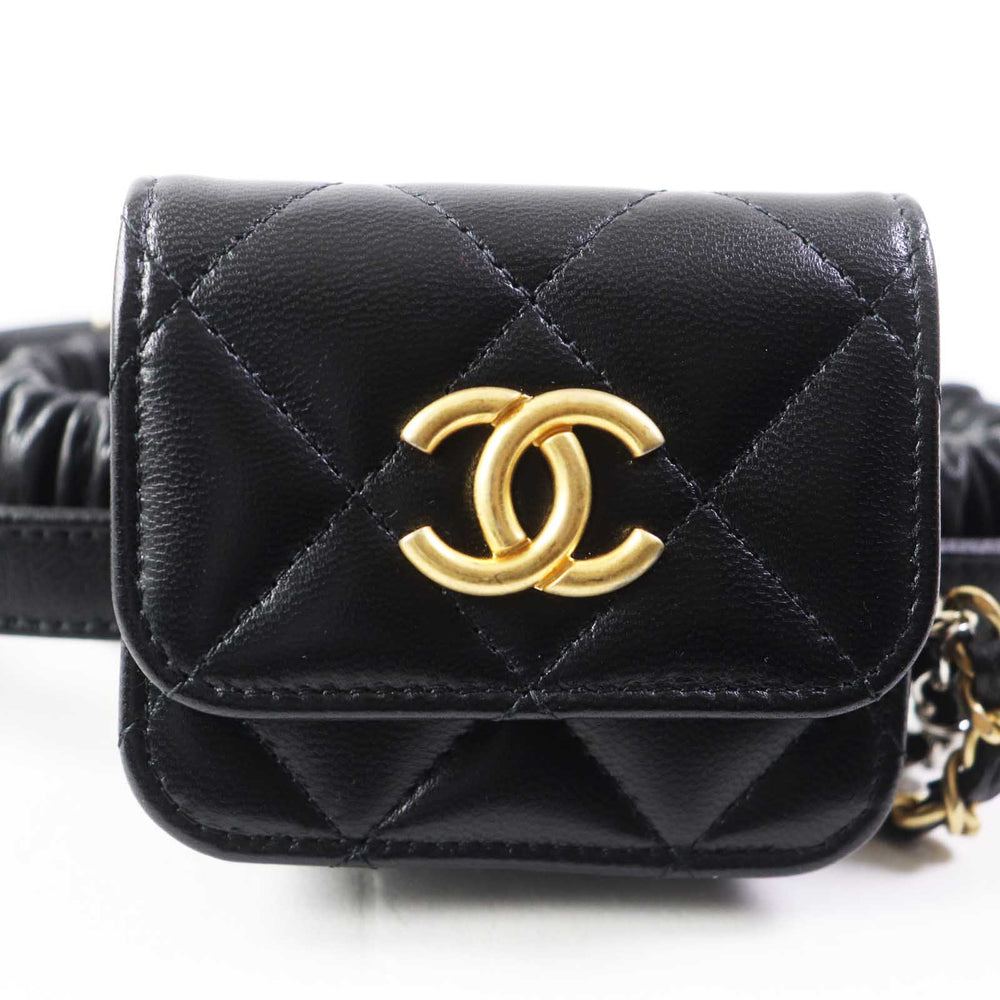 CHANEL Other accessories AP2553 Main: Lamb leather black Women Used Authentic
