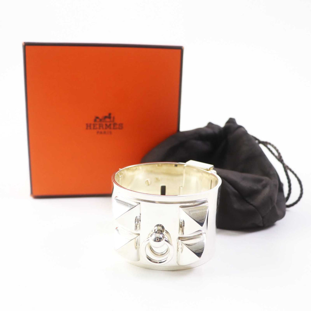 HERMES Bangle Main�FAG925 Silver Women Used Authentic