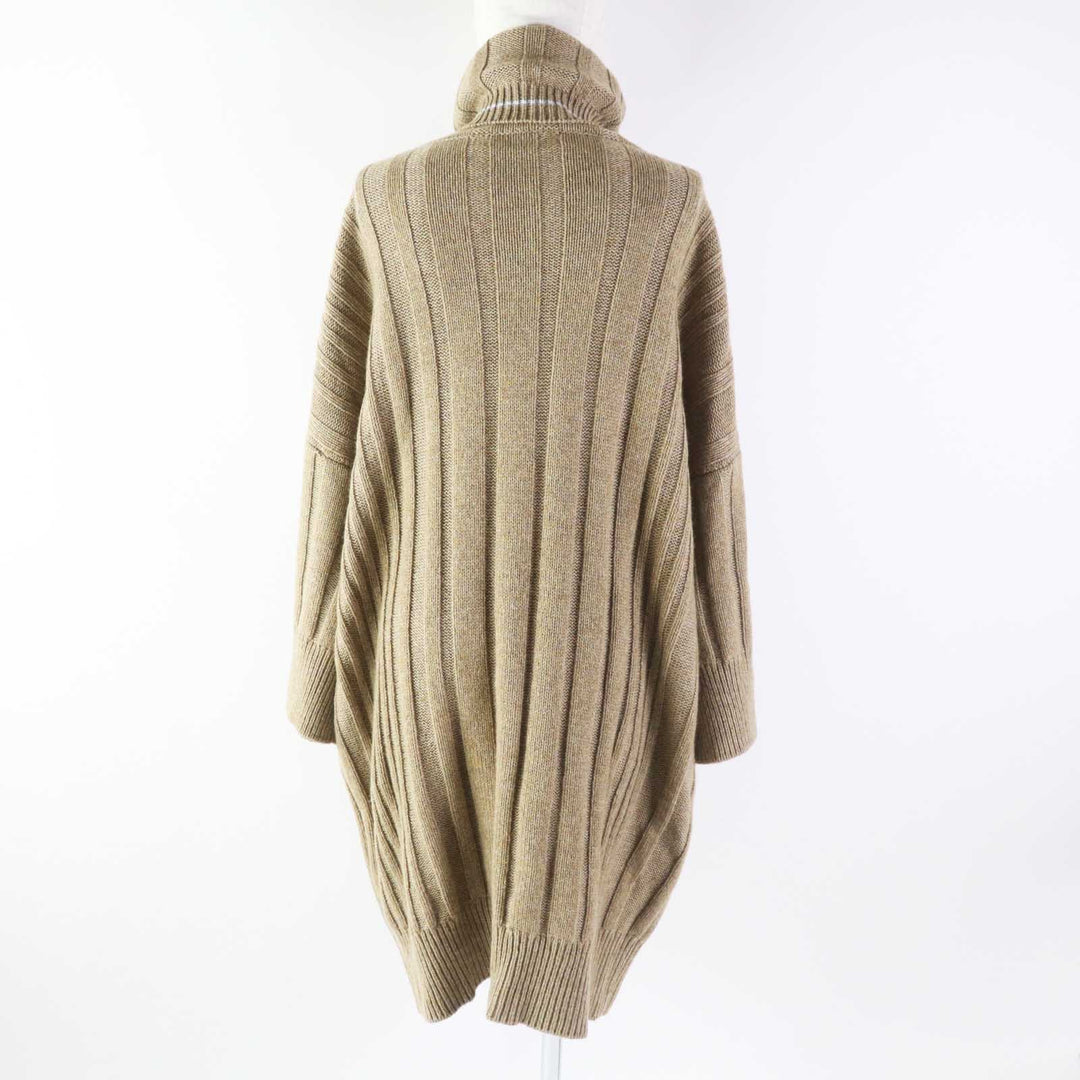 HERMES one piece Main: 100% cashmere Brown Women 34 Used Authentic