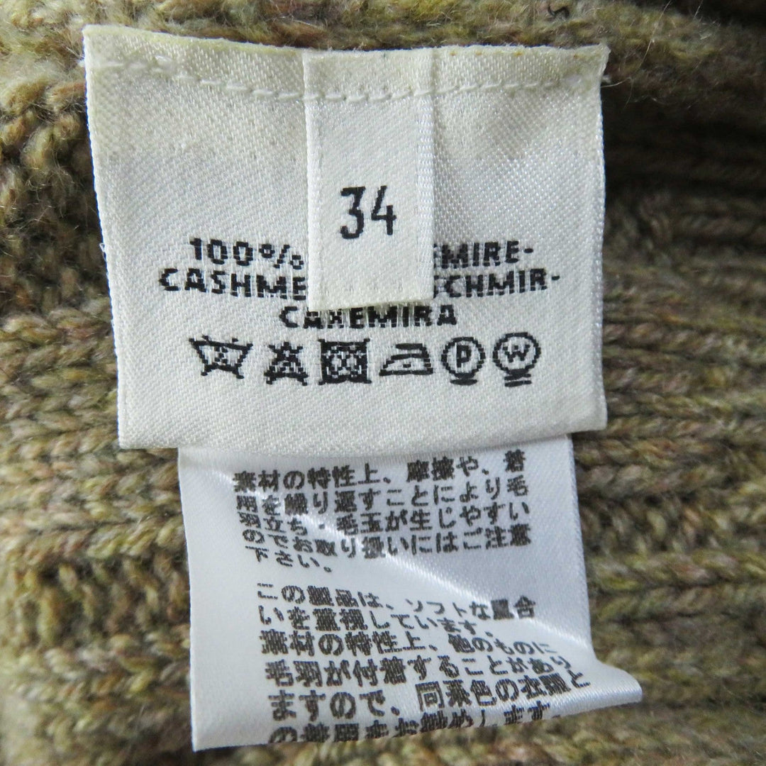 HERMES one piece Main: 100% cashmere Brown Women 34 Used Authentic