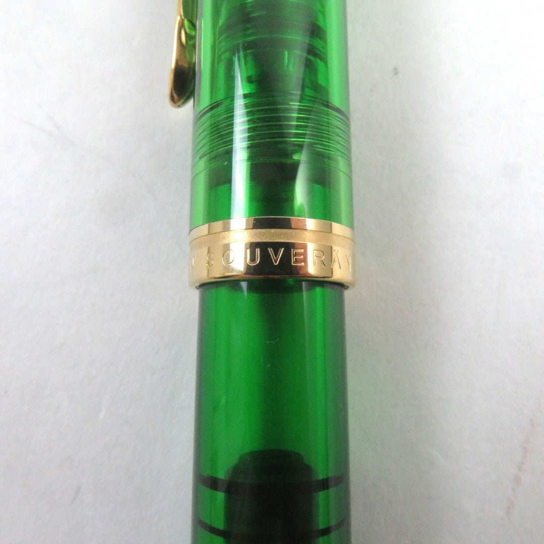 PERIKAN fountain pen Nib: K18 Clear Green Gold SOUVERAN 2023 M800 Demonstrator mens Used Authentic