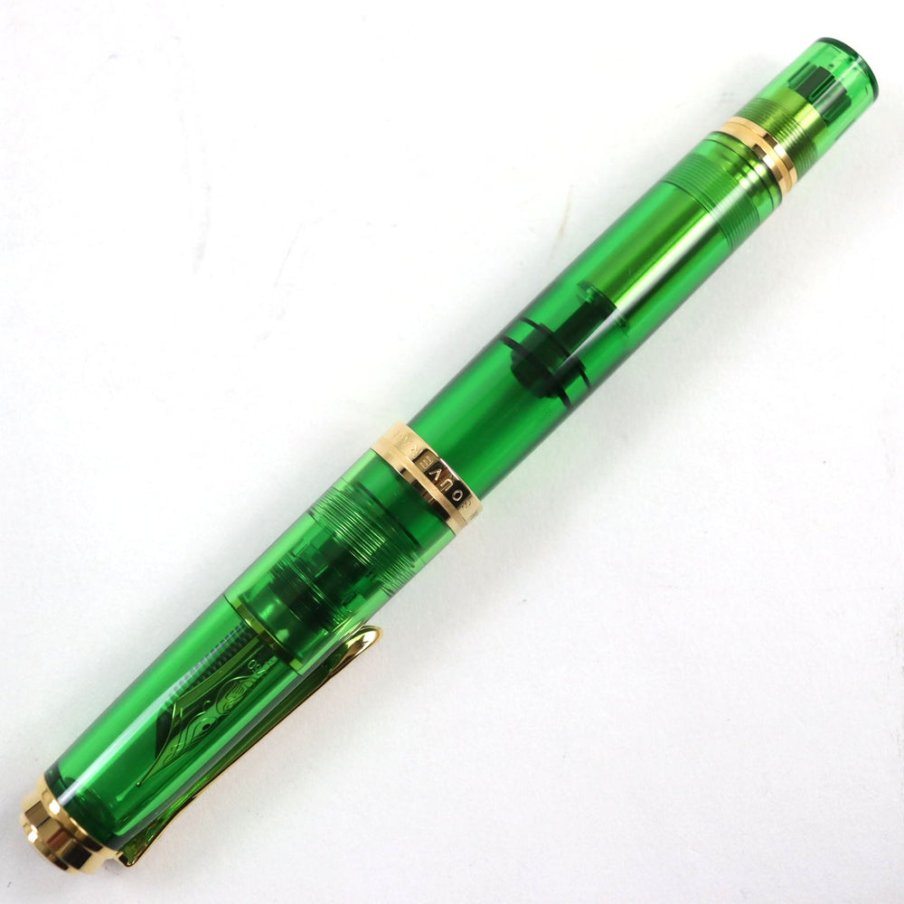 PERIKAN fountain pen Nib: K18 Clear Green Gold SOUVERAN 2023 M800 Demonstrator mens Used Authentic