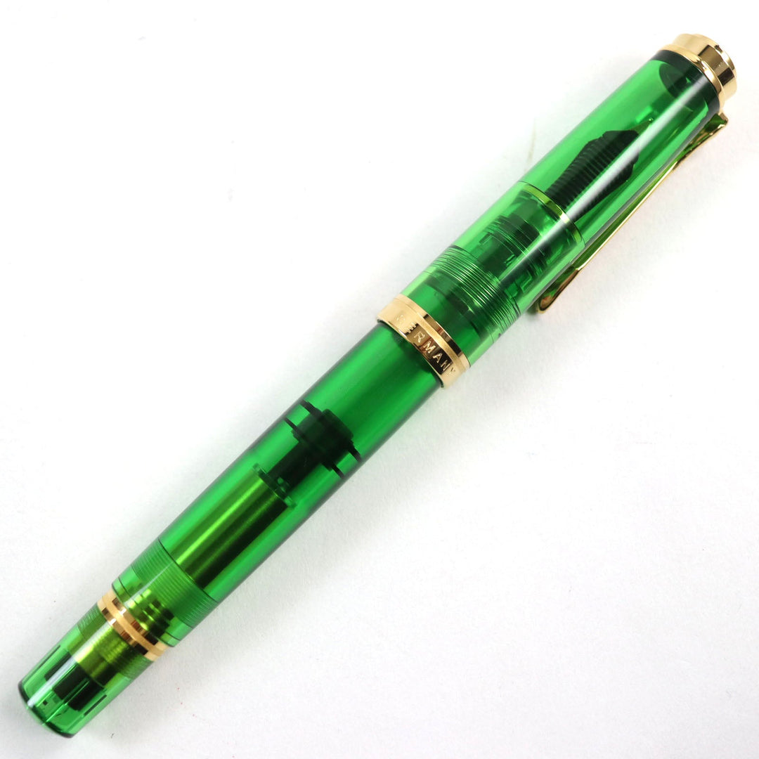 PERIKAN fountain pen Nib: K18 Clear Green Gold SOUVERAN 2023 M800 Demonstrator mens Used Authentic