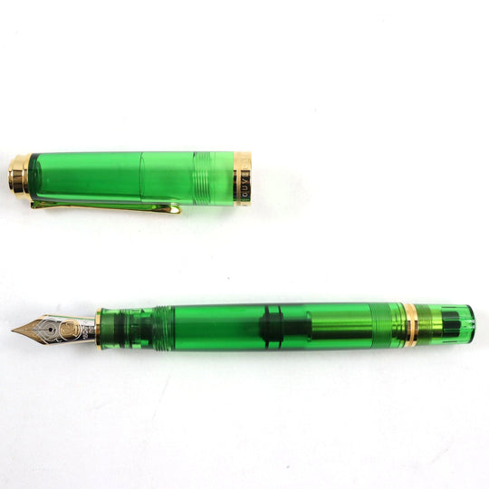 PERIKAN fountain pen Nib: K18 Clear Green Gold SOUVERAN 2023 M800 Demonstrator mens Used Authentic