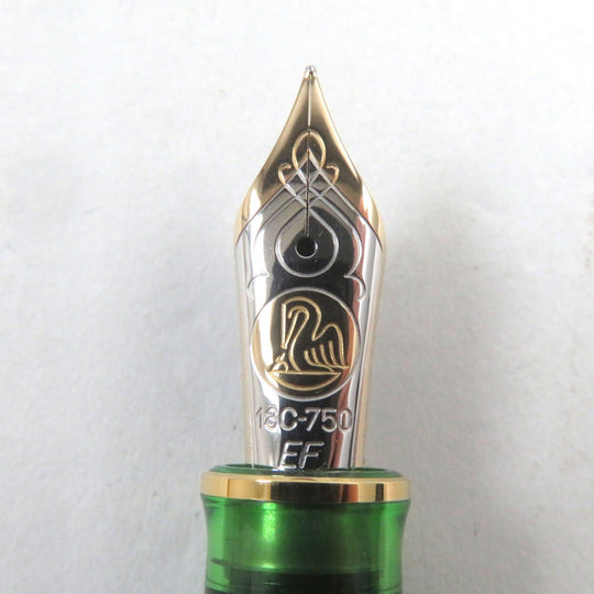 PERIKAN fountain pen Nib: K18 Clear Green Gold SOUVERAN 2023 M800 Demonstrator mens Used Authentic