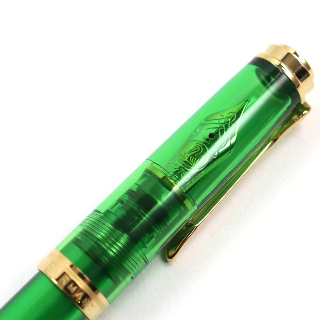 PERIKAN fountain pen Nib: K18 Clear Green Gold SOUVERAN 2023 M800 Demonstrator mens Used Authentic