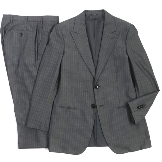 GIORGIO ARMANI suit Outer: 60% wool, Outer: 40% silk, Lining: 100% cupra gray mens 48 Used Authentic