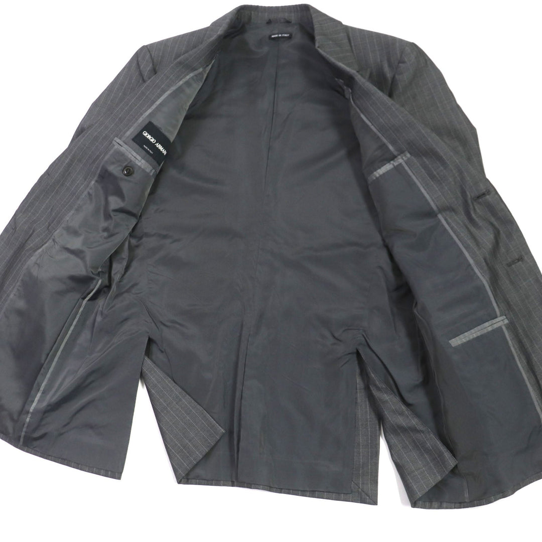 GIORGIO ARMANI suit Outer: 60% wool, Outer: 40% silk, Lining: 100% cupra gray mens 48 Used Authentic