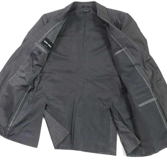 GIORGIO ARMANI suit Outer: 60% wool, Outer: 40% silk, Lining: 100% cupra gray mens 48 Used Authentic