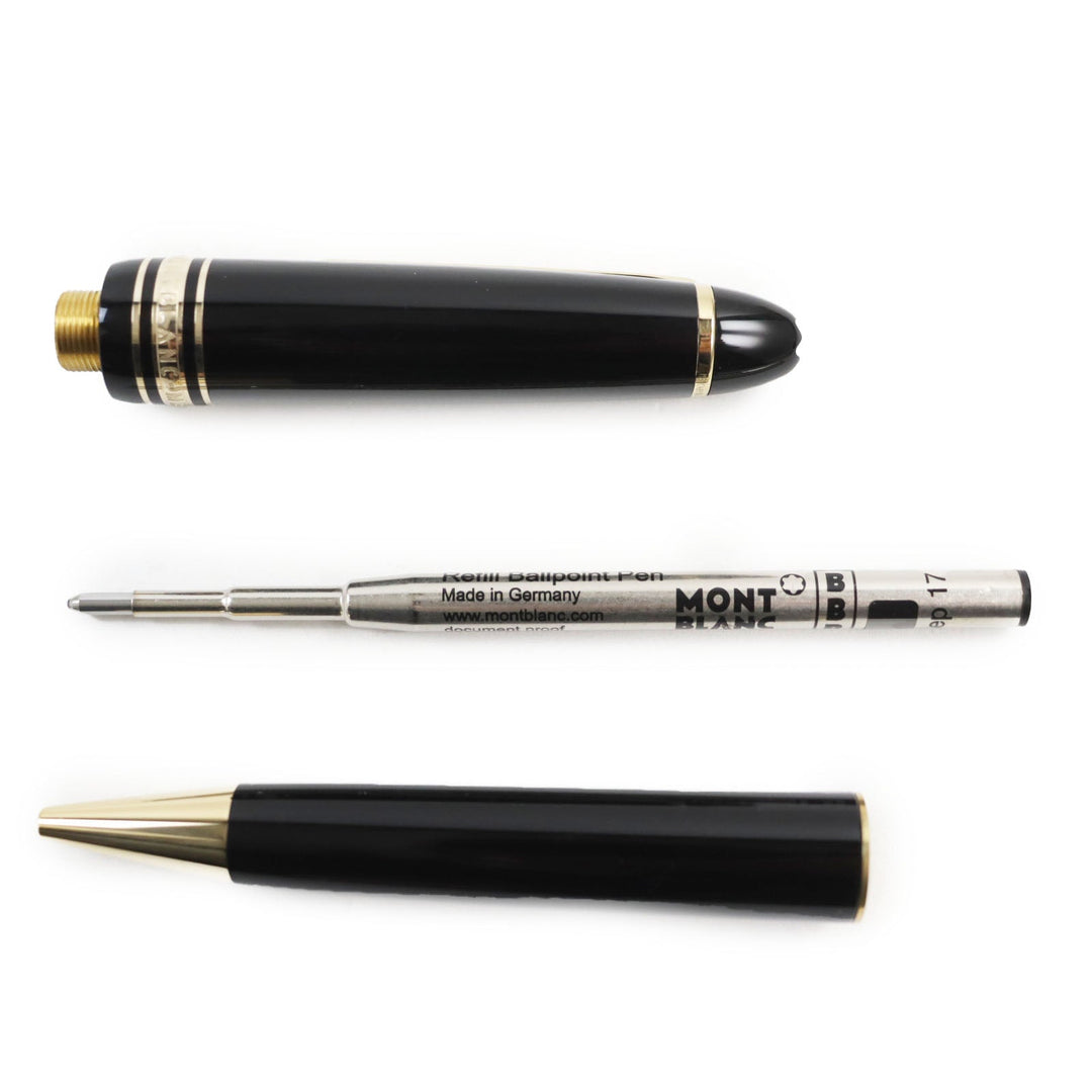 MONTBLANC Ballpoint pen Precious resin Black gold Meisterstck Pix Le Grand mens Used Authentic