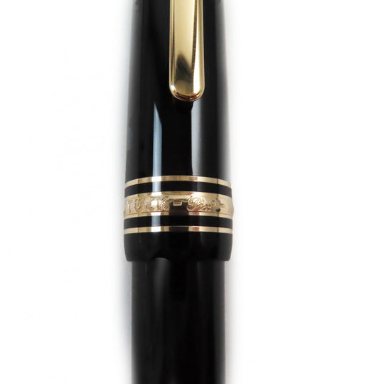 MONTBLANC Ballpoint pen Precious resin Black gold Meisterstck Pix Le Grand mens Used Authentic