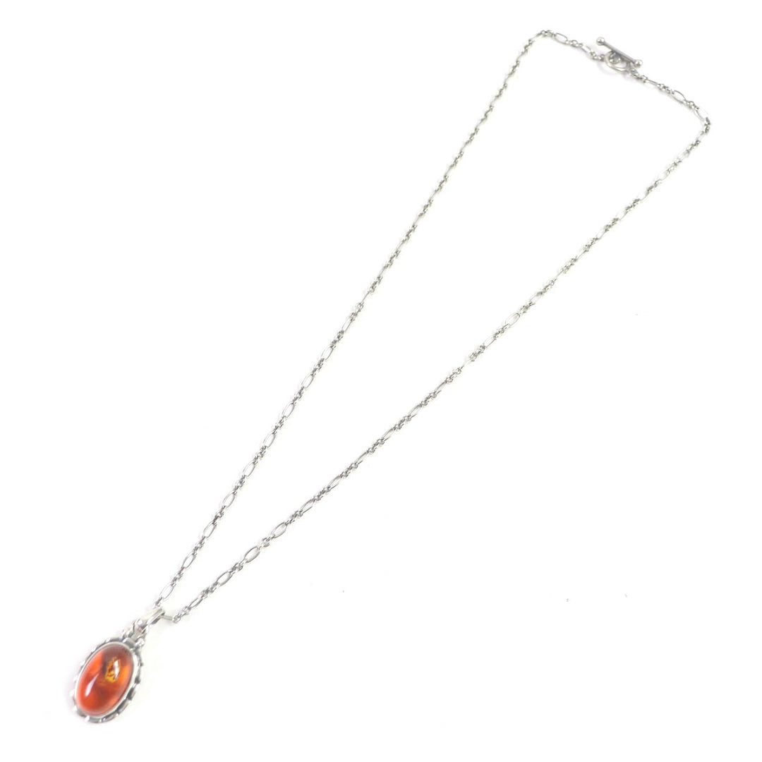 Georg Jensen Necklace SV925, Amber Silver Women Used Authentic