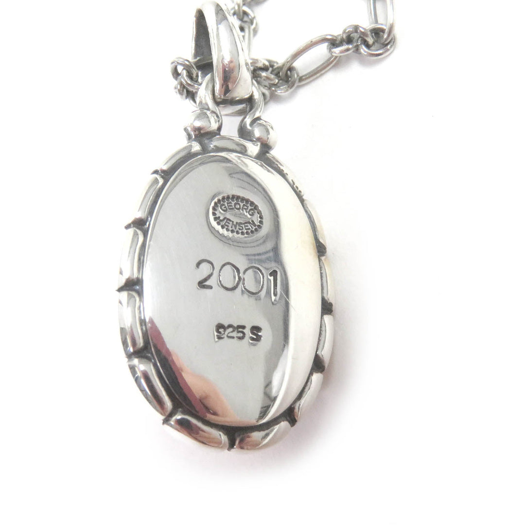 Georg Jensen Necklace SV925, Amber Silver Women Used Authentic