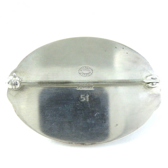 Georg Jensen Brooch 51 Main: SV925, Part: Amber Silver orange Women Used Authentic