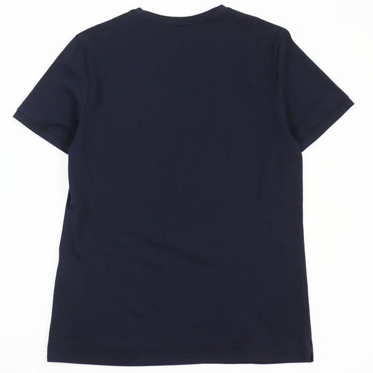 FENDI Short sleeve T-shirt FY0626 Main: 100% cotton, some: crystal Navy mens 46 Used Authentic