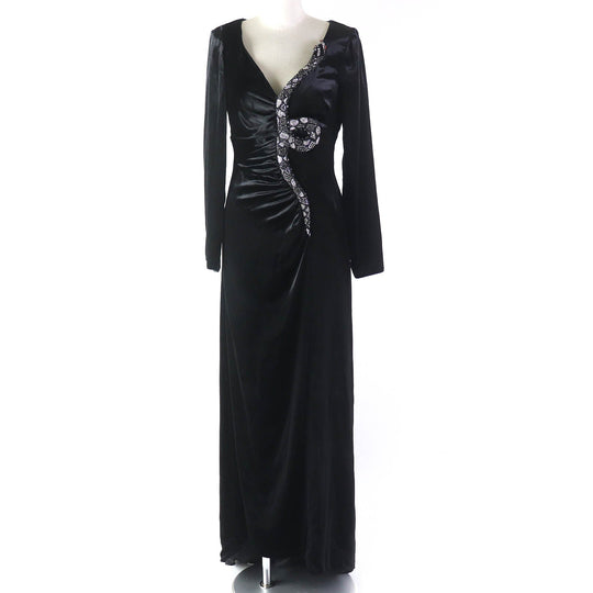 VALENTINO dress Outer: 80% rayon, Outer: 20% silk, Lining: 100% silk, Part: 100% silk, Part: 100% polyester black Women 38 Used Authentic