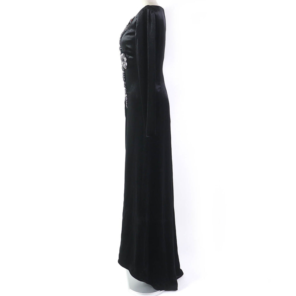 VALENTINO dress Outer: 80% rayon, Outer: 20% silk, Lining: 100% silk, Part: 100% silk, Part: 100% polyester black Women 38 Used Authentic