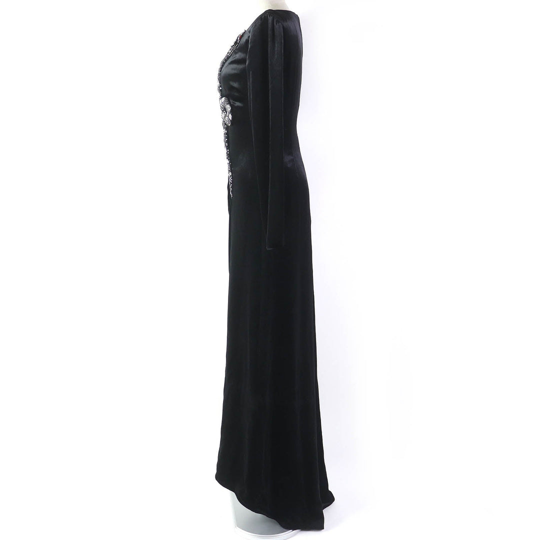 VALENTINO dress Outer: 80% rayon, Outer: 20% silk, Lining: 100% silk, Part: 100% silk, Part: 100% polyester black Women 38 Used Authentic