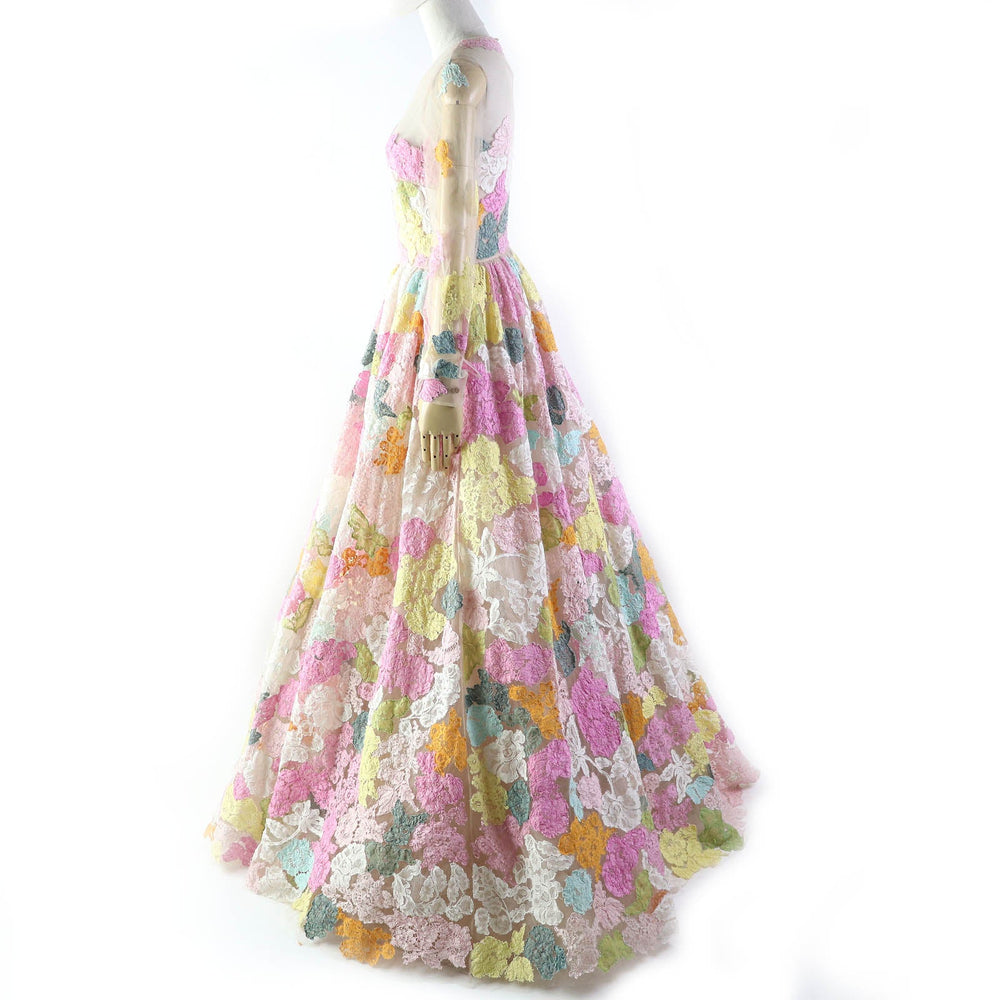 VALENTINO dress Outer material: 100% nylon, Outer material: 65% cotton, Outer material: 35% nylon, Outer material: 77% cotton, Outer material: 17% rayon multicolor Women 38 Used Authentic