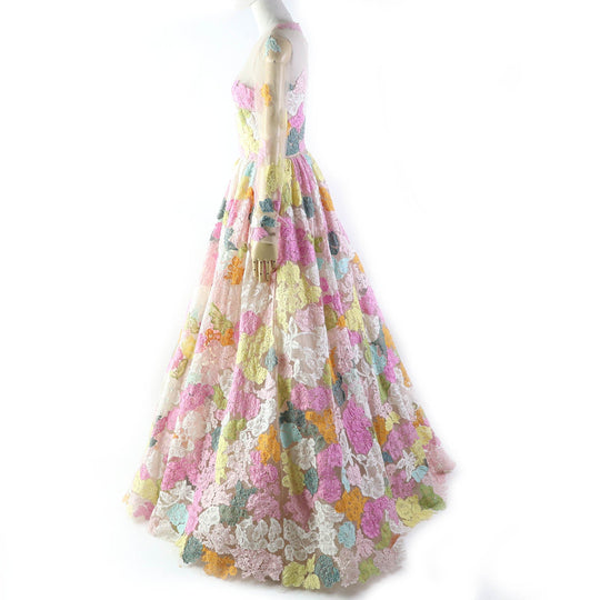 VALENTINO dress Outer material: 100% nylon, Outer material: 65% cotton, Outer material: 35% nylon, Outer material: 77% cotton, Outer material: 17% rayon multicolor Women 38 Used Authentic