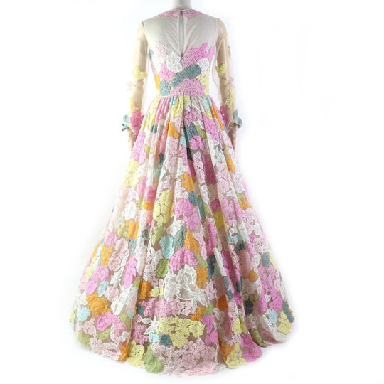VALENTINO dress Outer material: 100% nylon, Outer material: 65% cotton, Outer material: 35% nylon, Outer material: 77% cotton, Outer material: 17% rayon multicolor Women 38 Used Authentic