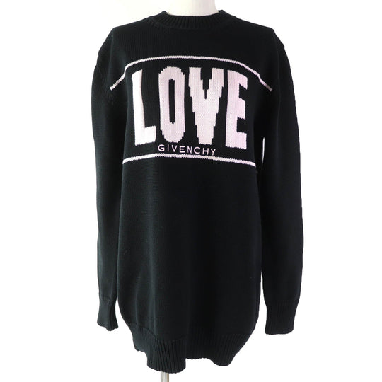 GIVENCHY knit BW9 00A4 Z01 Main: 100% cotton black Women XS Used Authentic
