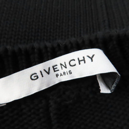 GIVENCHY knit BW9 00A4 Z01 Main: 100% cotton black Women XS Used Authentic