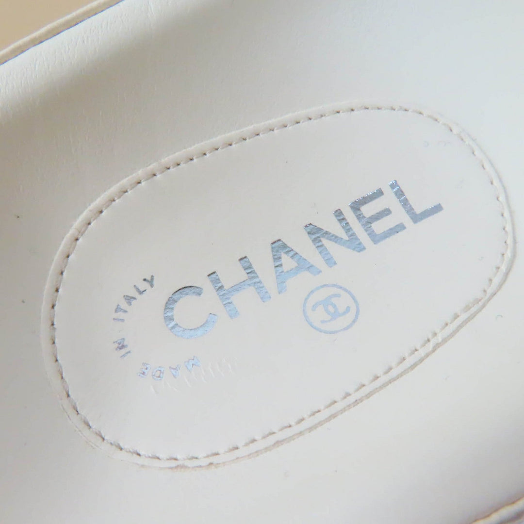CHANEL Sandals G38933 Main: Leather Ivory Women 35 Used Authentic