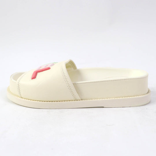 CHANEL Sandals G38933 Main: Leather Ivory Women 35 Used Authentic