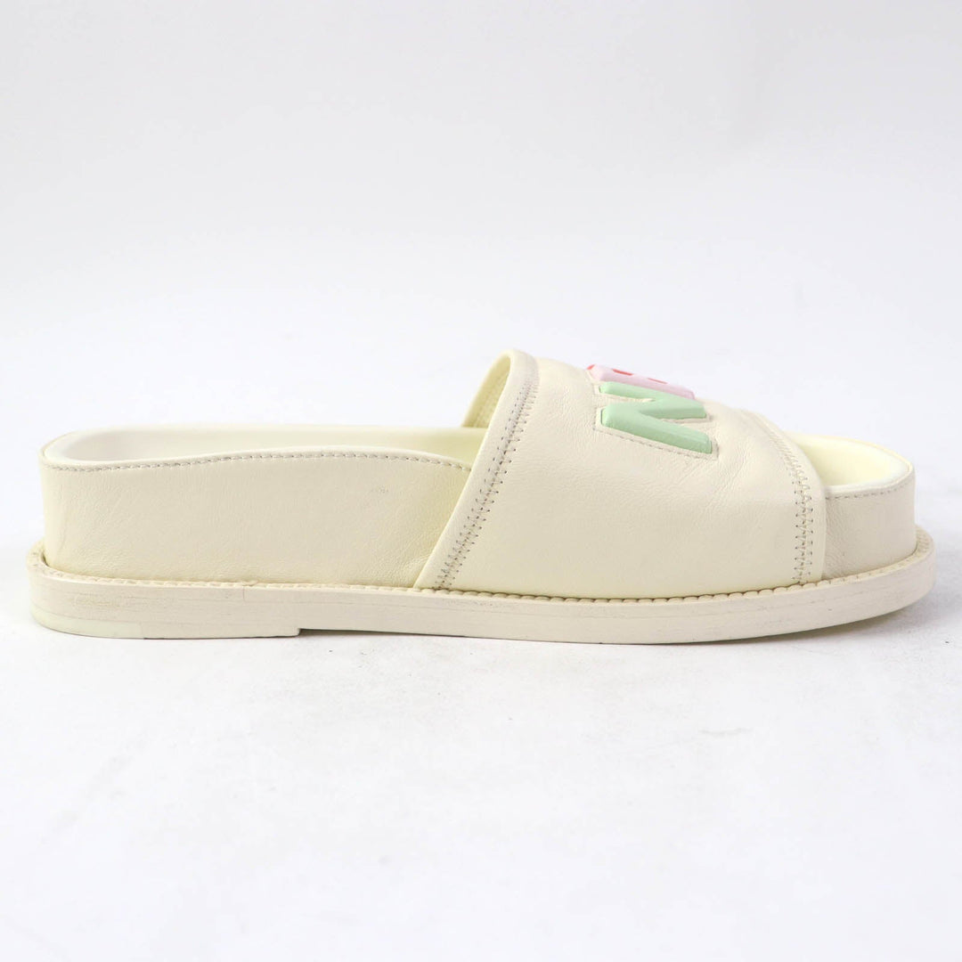 CHANEL Sandals G38933 Main: Leather Ivory Women 35 Used Authentic