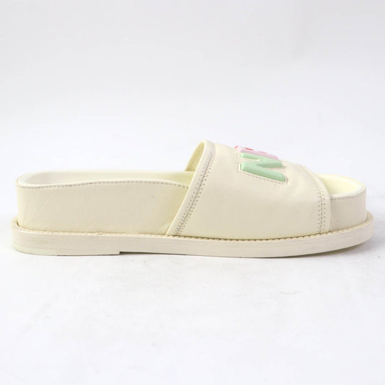 CHANEL Sandals G38933 Main: Leather Ivory Women 35 Used Authentic