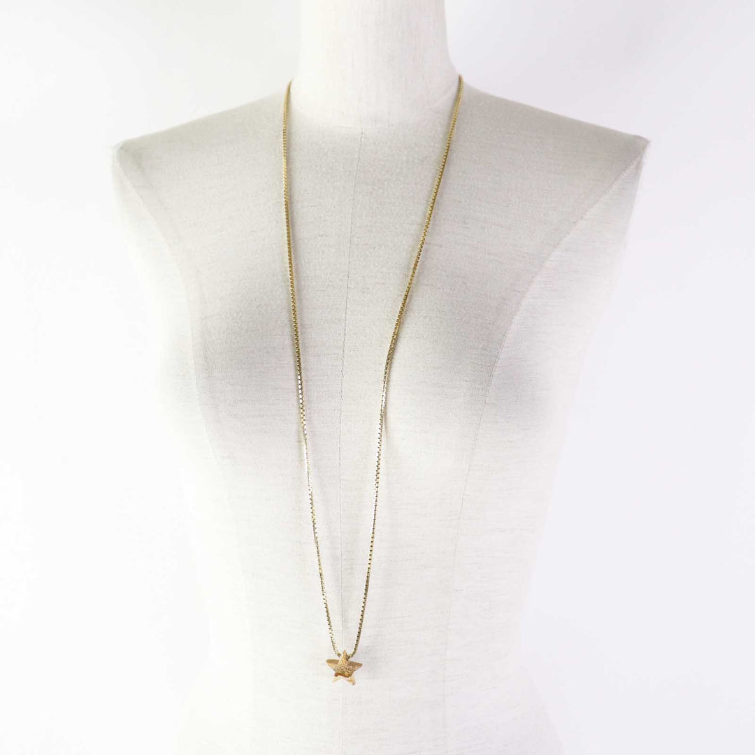 BOTTEGAVENETA Necklace Main�FAG925 Brown type Gold Women Used Authentic