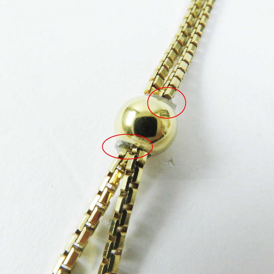 BOTTEGAVENETA Necklace Main�FAG925 Brown type Gold Women Used Authentic