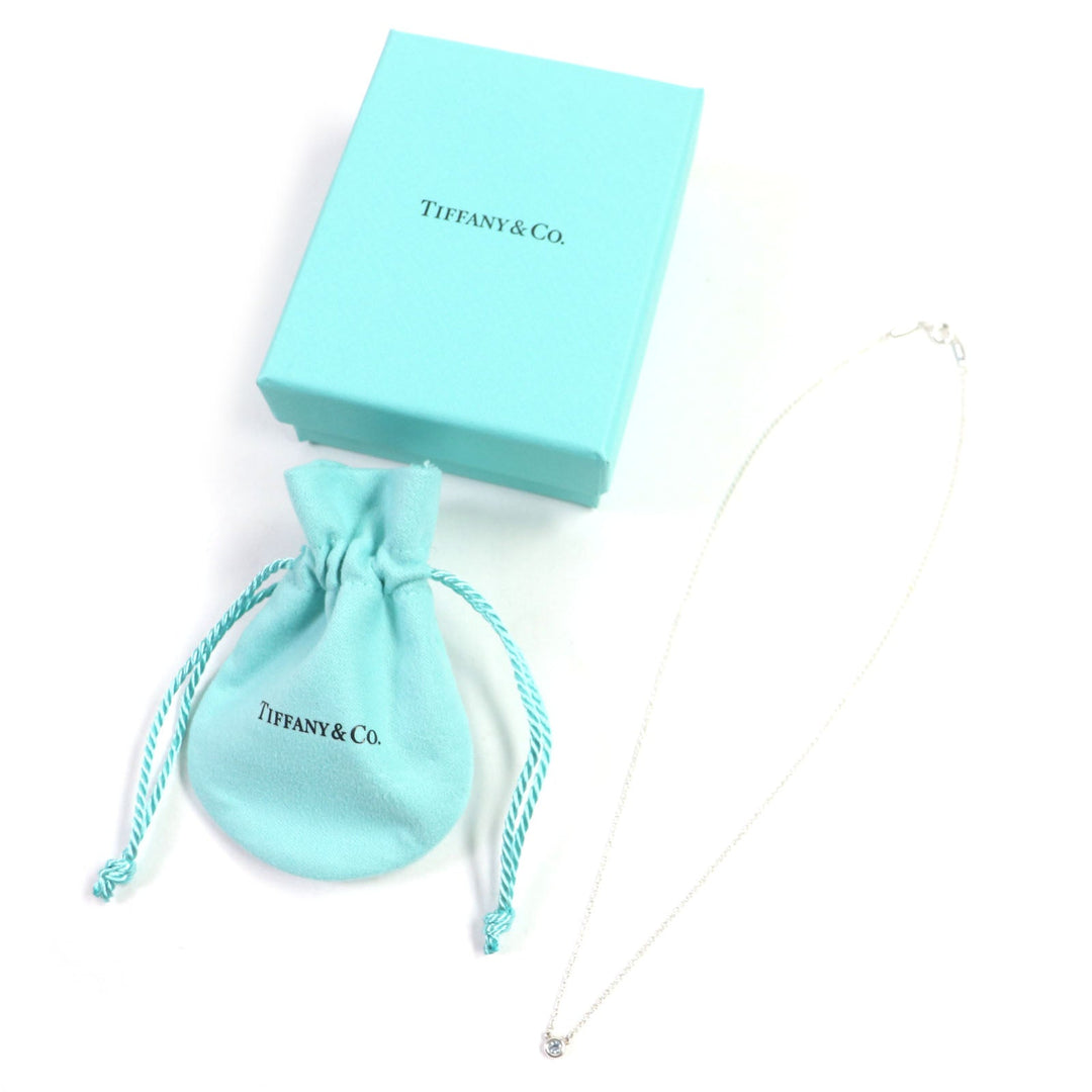 TIFFANY&Co. Necklace Main: SV925, Stone: Aquamarine Silver Color by the yard Women Used Authentic