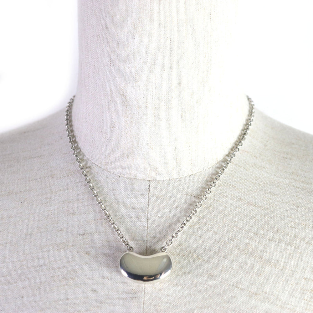 Georg Jensen Necklace 167 Main�FSV925 Silver Bean Women Used Authentic