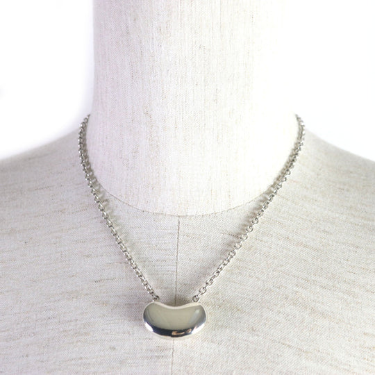 Georg Jensen Necklace 167 Main�FSV925 Silver Bean Women Used Authentic